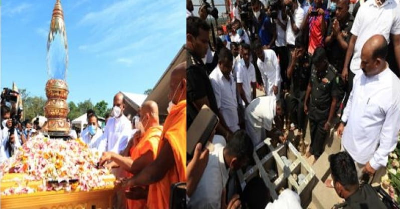 සඳහිරු මහා සෑයේ නිධන් වස්තු තැන්පත් කිරීම සිදු අද කරයි..